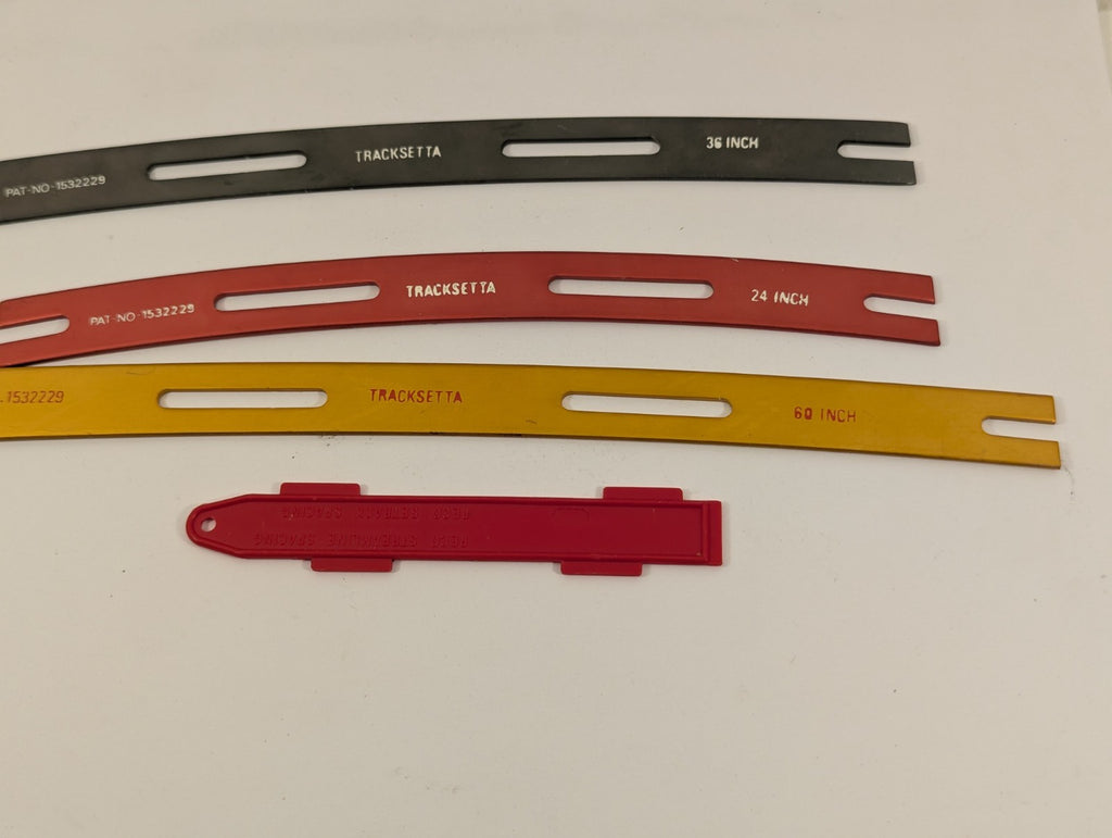 Tracksetta OO Gauge Curve Templates and Spacing Gauge Track Laying Tools
