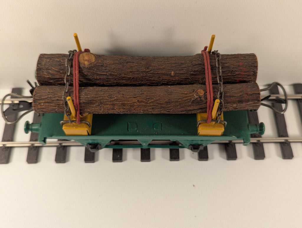 Hornby O Gauge No. 1 Timber Wagon Goods Wagon Green and Yellow