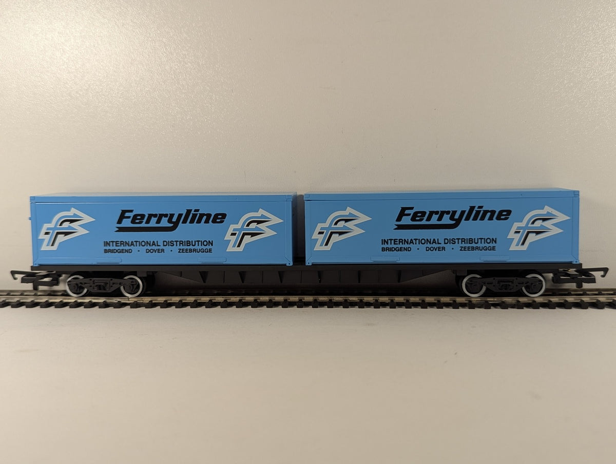 Hornby OO Gauge Bogie Container Wagon Goods Wagon Ferryline