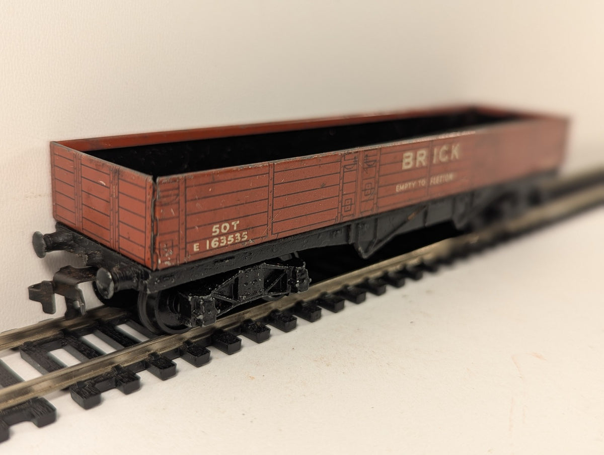 Hornby Dublo OO Gauge 50-ton Bogie Brick Wagon Goods Wagon E 163535 BR Bauxite