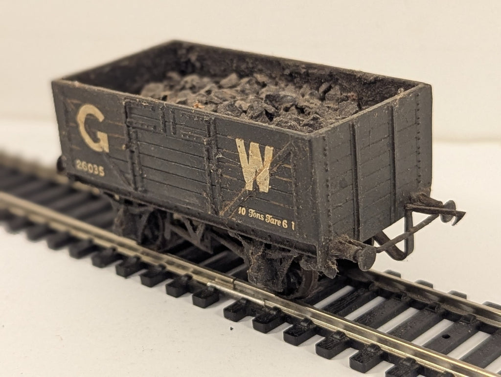 Kit Built OO Gauge GWR 5 Plank Open Wagon with Coal Load Goods Wagon 260