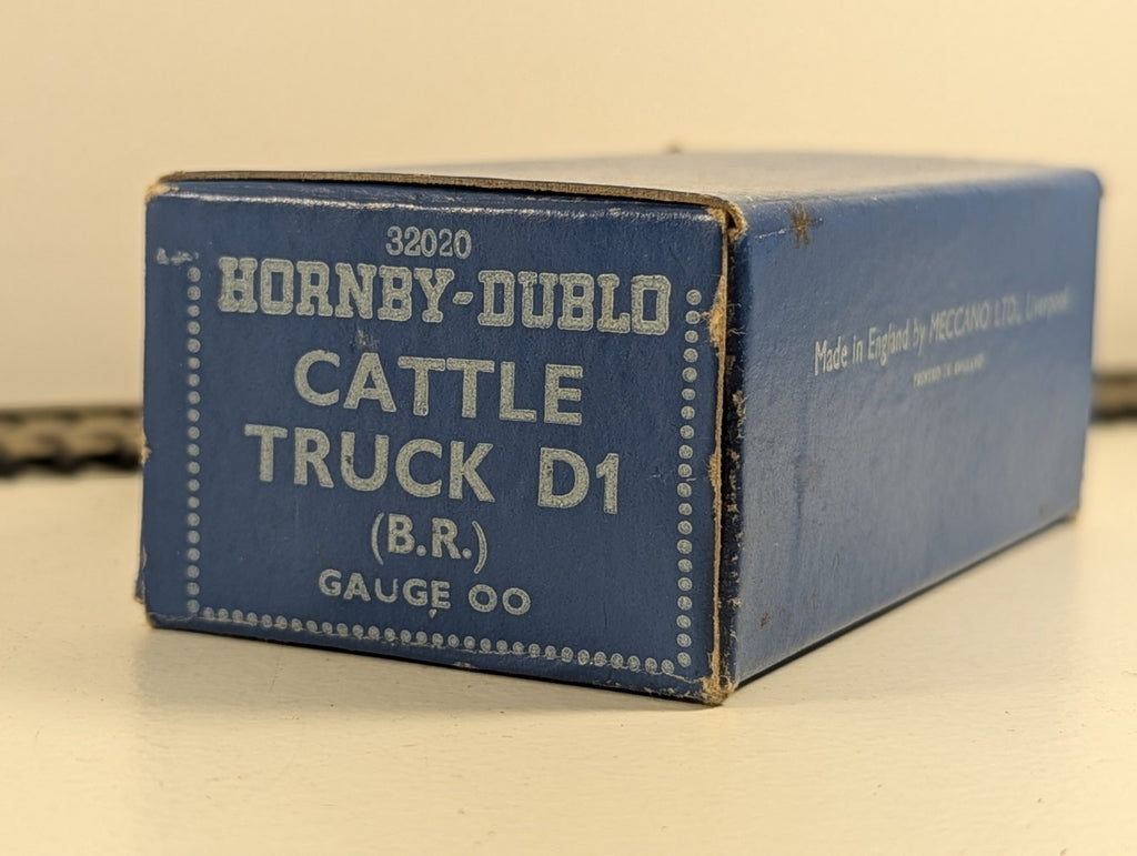 Hornby Dublo 32020 OO Gauge BR Brown D1 Cattle Truck - Boxed