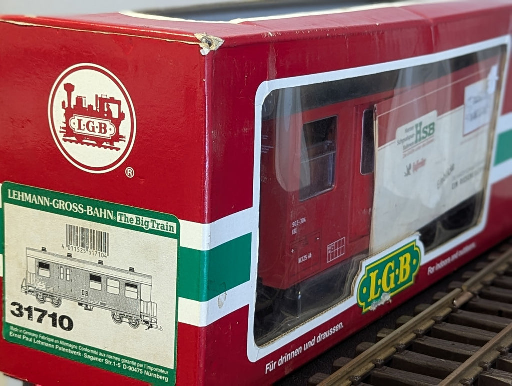 LGB G Gauge 3171 DR Red Combine Passenger/Baggage Car No.902-304