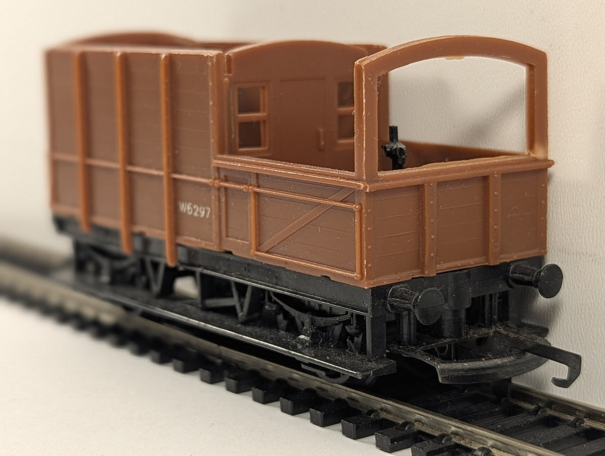 Tri-ang OO Gauge GWR Shunt Truck Goods Wagon W6297 BR Brown R17