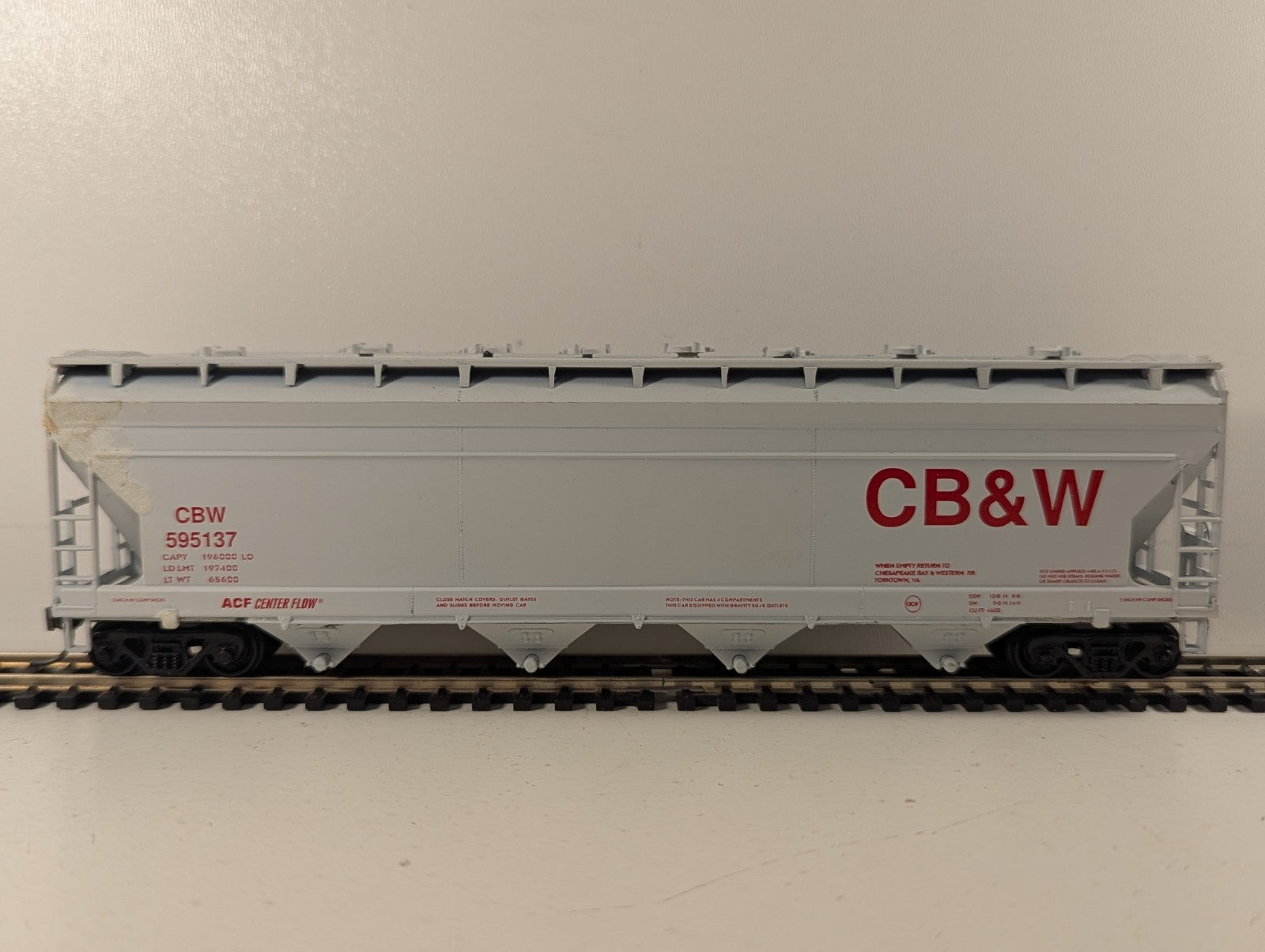 Athearn HO Scale ACF Center Flow Covered Hopper 595137