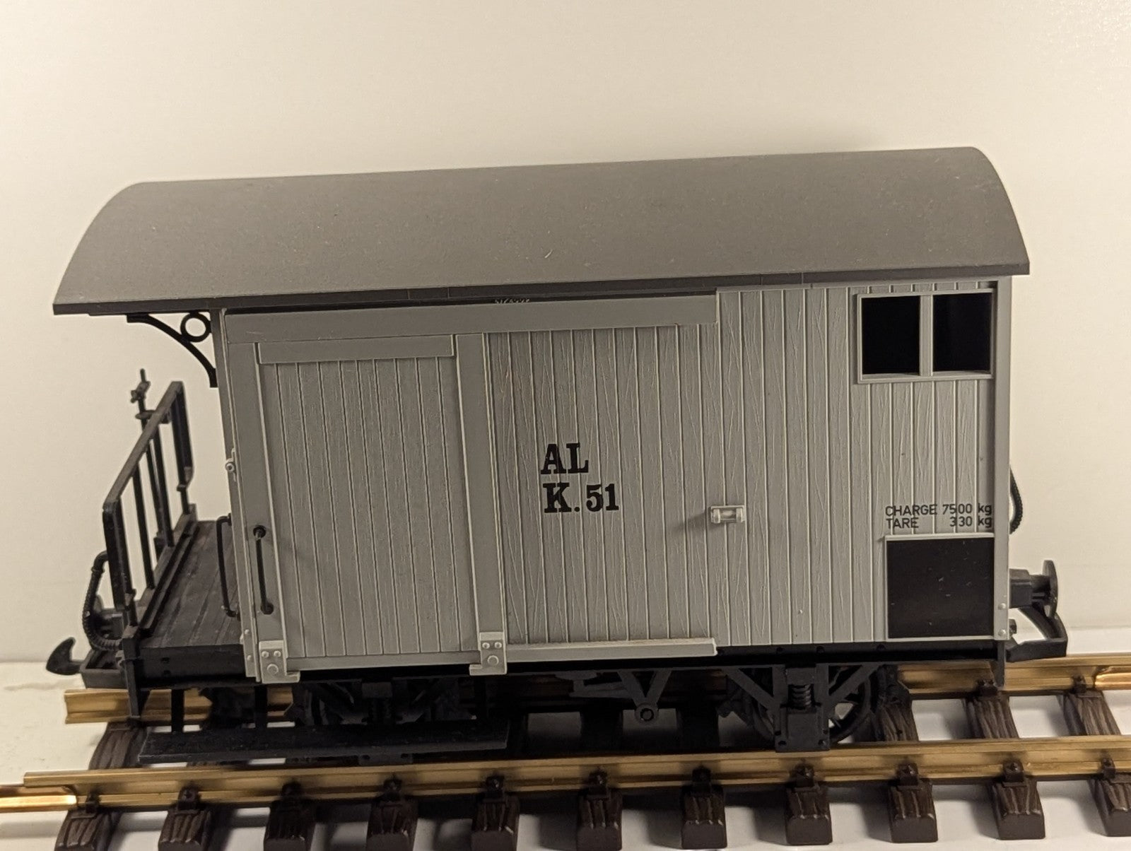 LGB 94007 G Gauge Grey 4 Wheel Wooden Boxcar