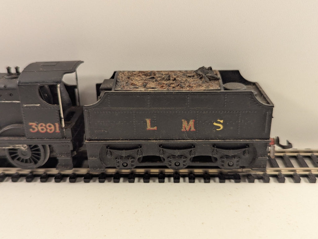 Tri-ang OO Gauge LMS Class 4F Black Steam Locomotive (Repainted) Needs Attention