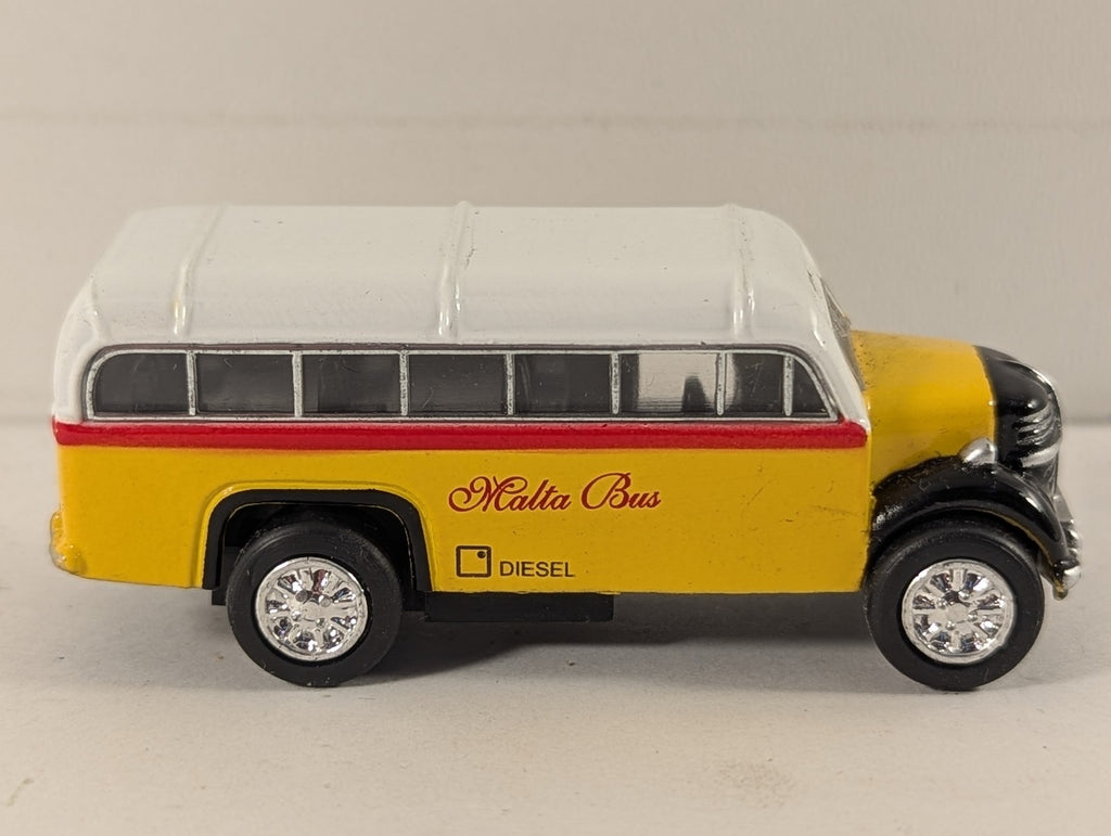 Malta Bus Die-cast Model Bus MLA-631 Malta Bus Yellow, Red & White