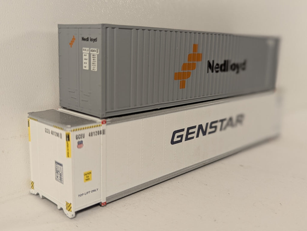 McKean Models HO Scale 40ft Nedlloyd & 48ft Genstar Shipping Containers