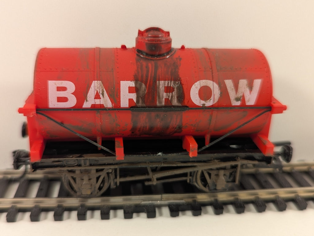 Dapol B597 12-Ton Tank Wagon – “Barrow” – Weathered – OO Gauge