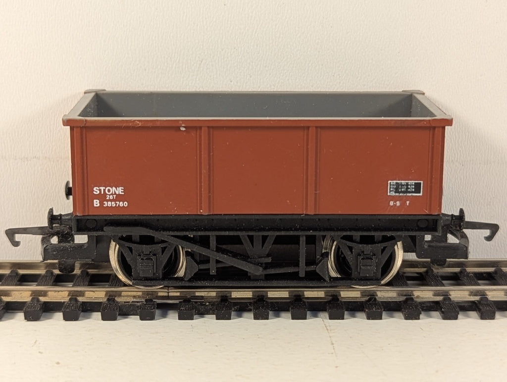 Hornby Railways OO Gauge 26T Stone Wagon Goods Wagon B385760 BR Bauxite