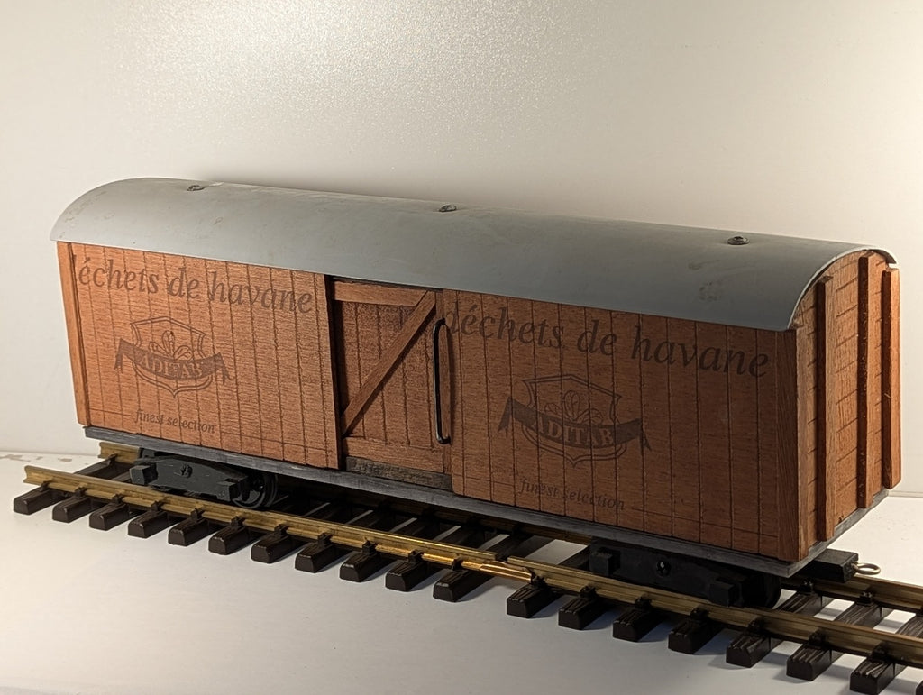 G Gauge Tobacco Box Van 'déchets de havane' Goods Wagon Natural Wood