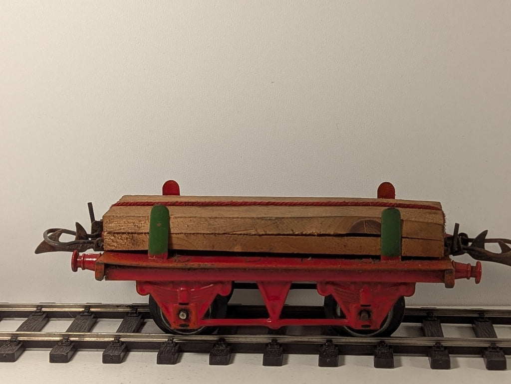Hornby Series O Gauge Tinplate Timber Wagon Red
