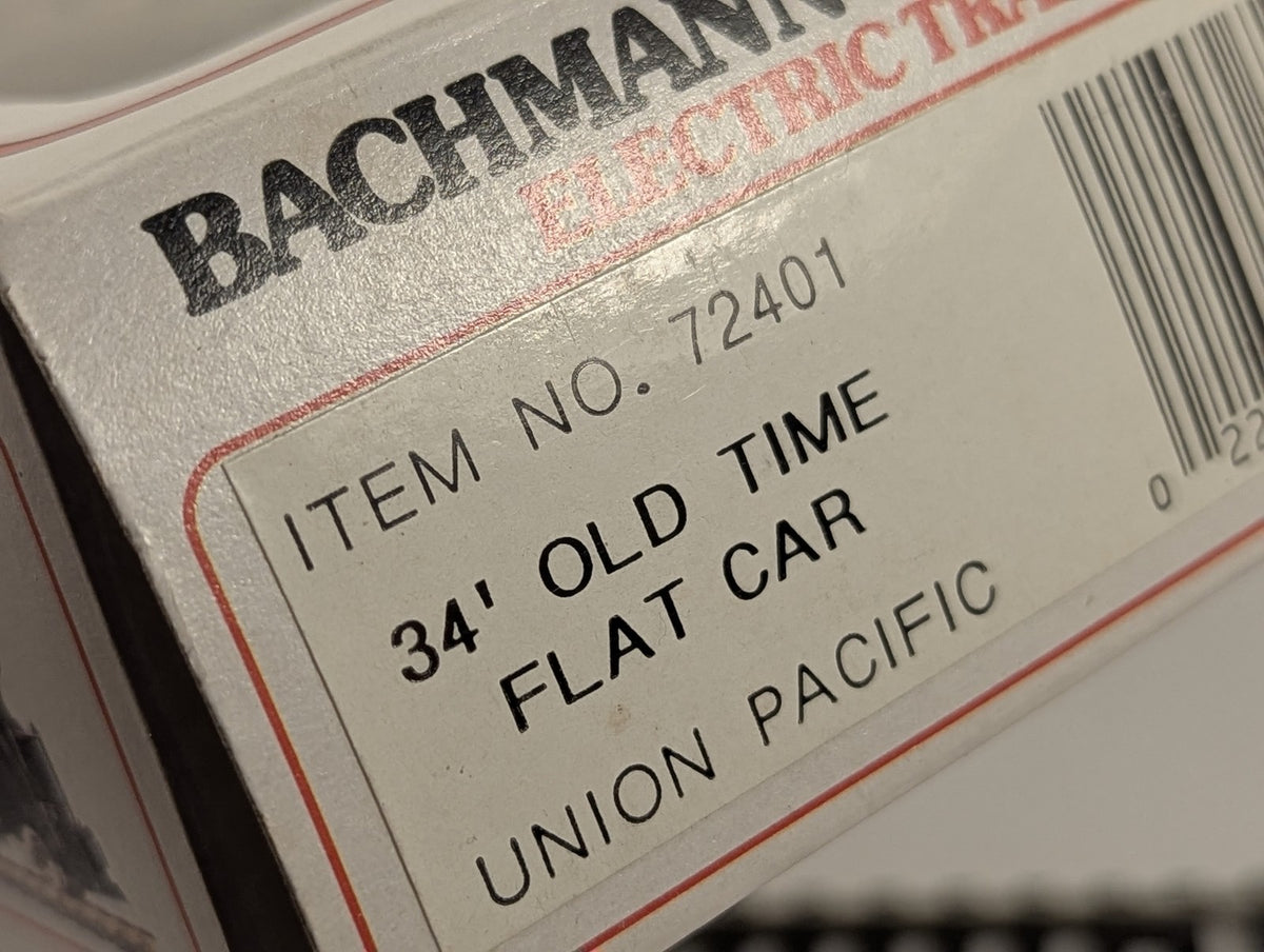 Bachmann HO Scale 34' Old Time Flat Car Union Pacific 72401