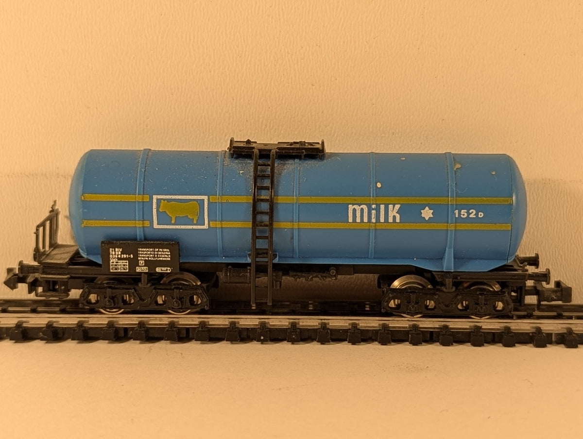 Lima N Gauge Bogie Milk Tanker Wagon Tank Wagon 152 D Blue