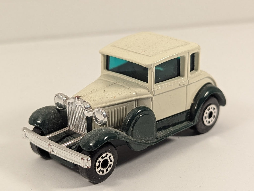 Matchbox Model A Ford Die-cast Model Car Cream and Dark Green 73
