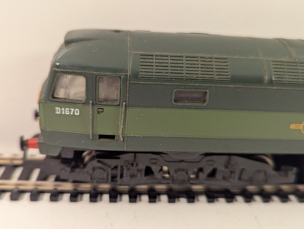 Hornby R073 Class 47 D1670 “Mammoth” BR Green Diesel Locomotive Needs Attention