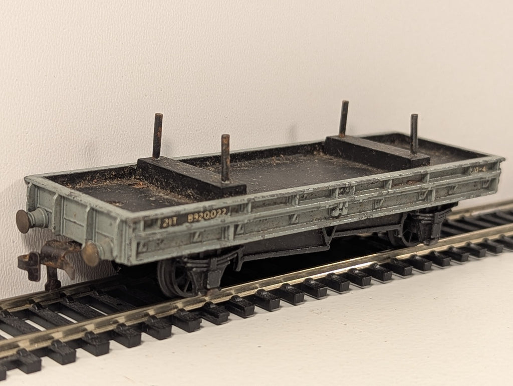 Hornby Dublo 21-Ton Double Bolster Wagon B920022 BR Grey (OO Gauge)