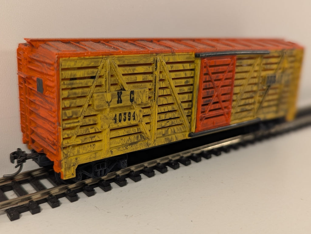 Tyco HO Scale KC & Durango Cattle Stock Car #40394 – Weathered