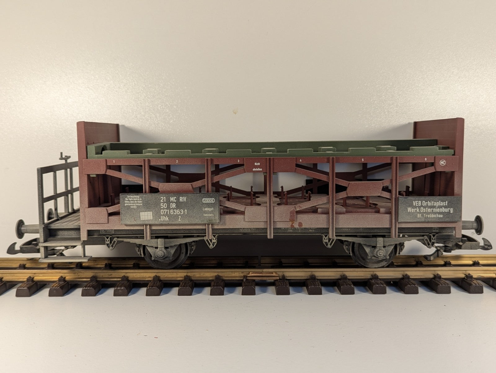 Piko G Gauge Weathered Acid Chemical Wagon – Missing Barrels