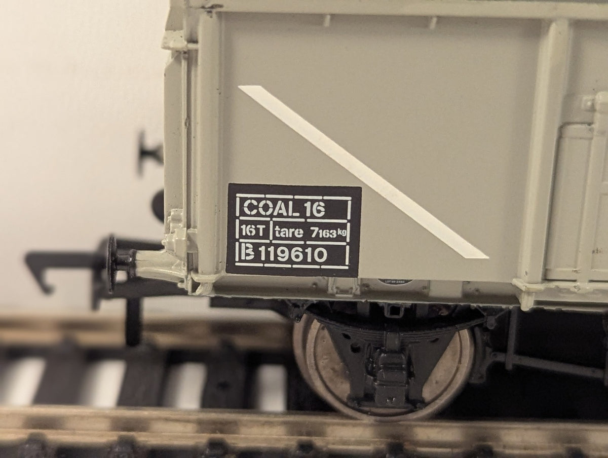 Bachmann OO Gauge 16 Ton Steel Mineral Wagon Goods Wagon B119610 BR Grey