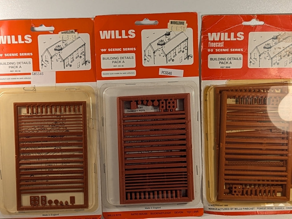 Wills SS46 OO Gauge Building Details Pack A Bundle of 3