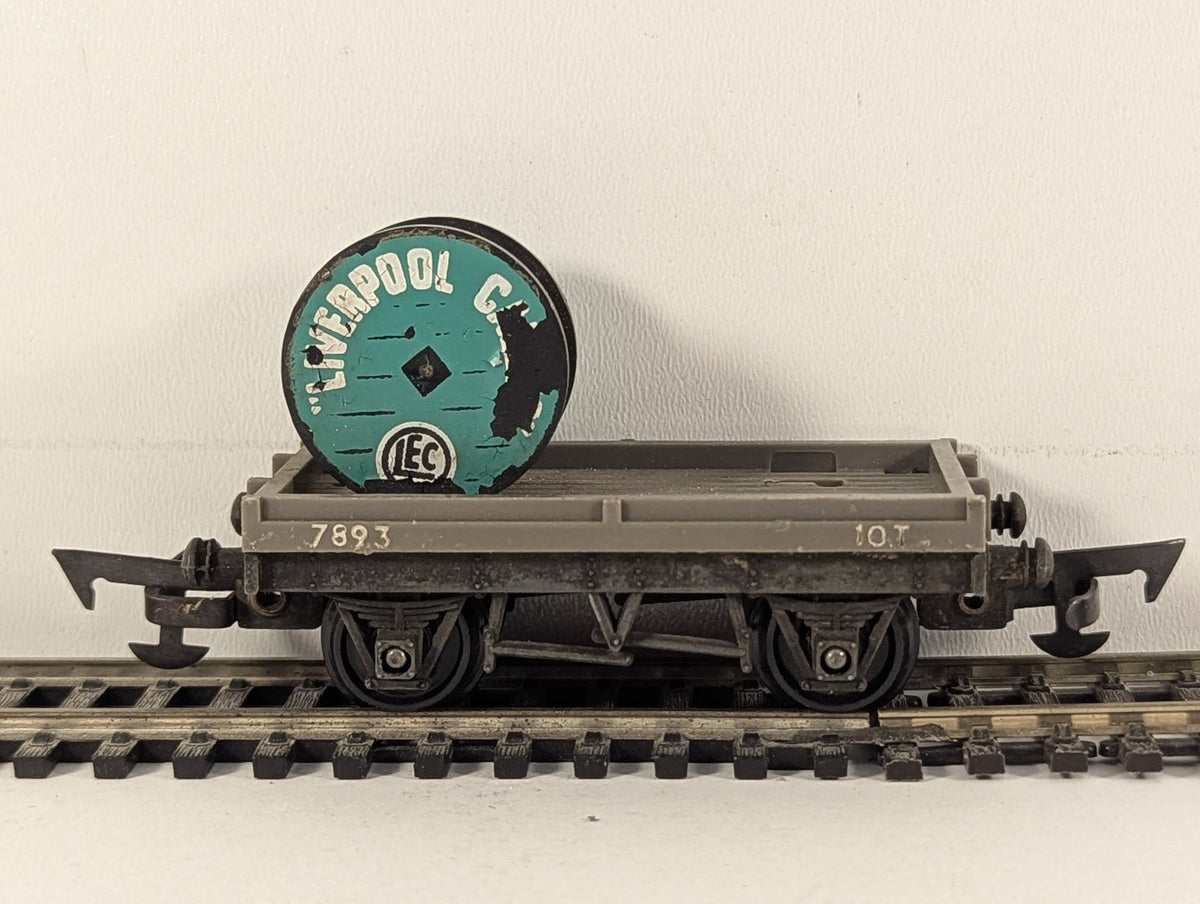 Tri-ang OO Gauge Cable Drum Wagon Goods Wagon 7893 Grey R17