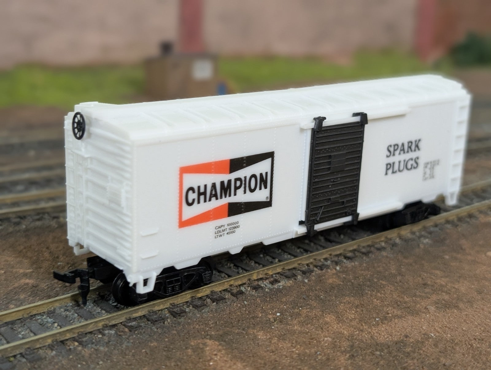 HO Scale Model Power, 40' Box Car, Champion Spark Plugs, White