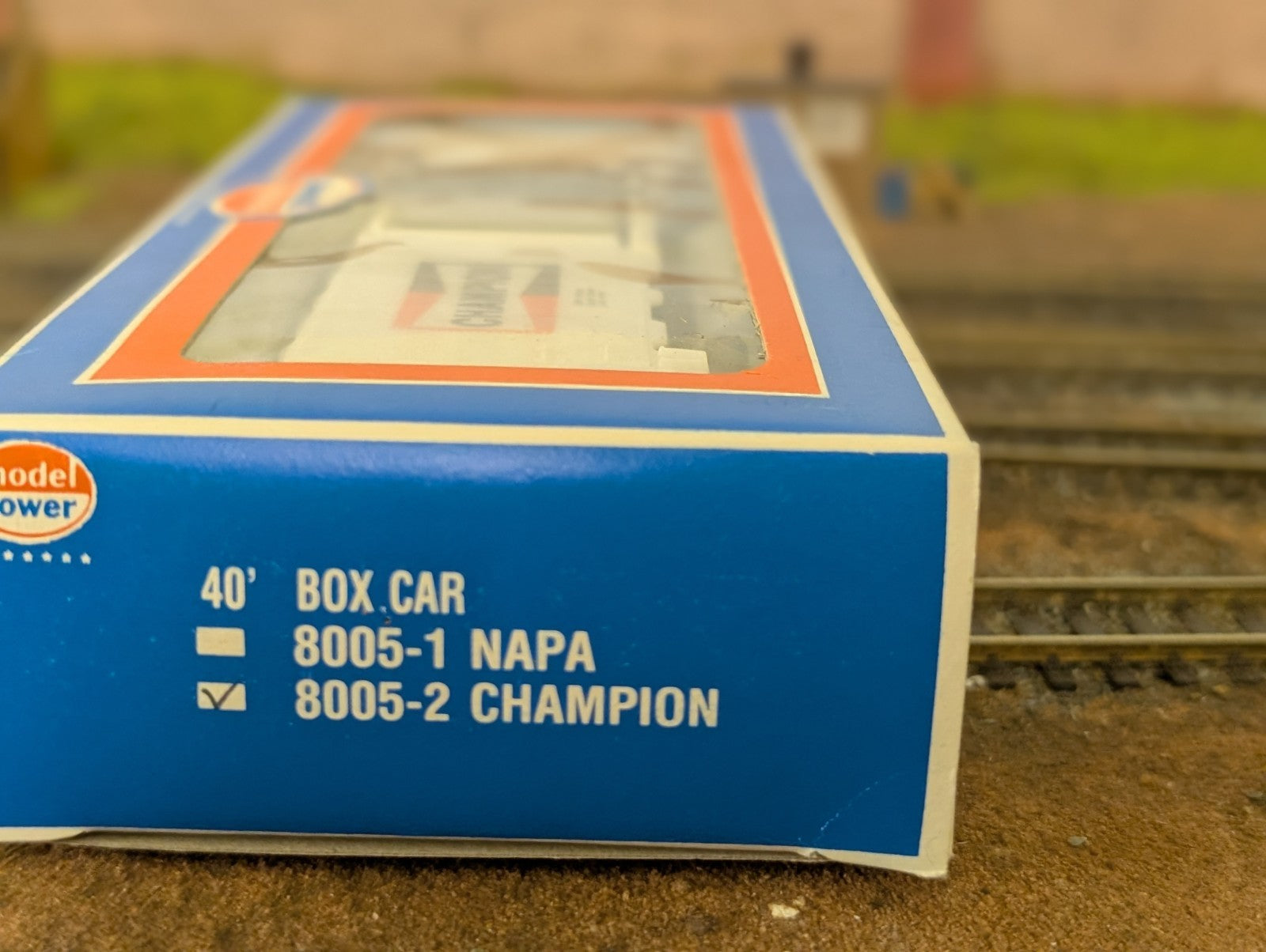 HO Scale Model Power, 40' Box Car, Champion Spark Plugs, White
